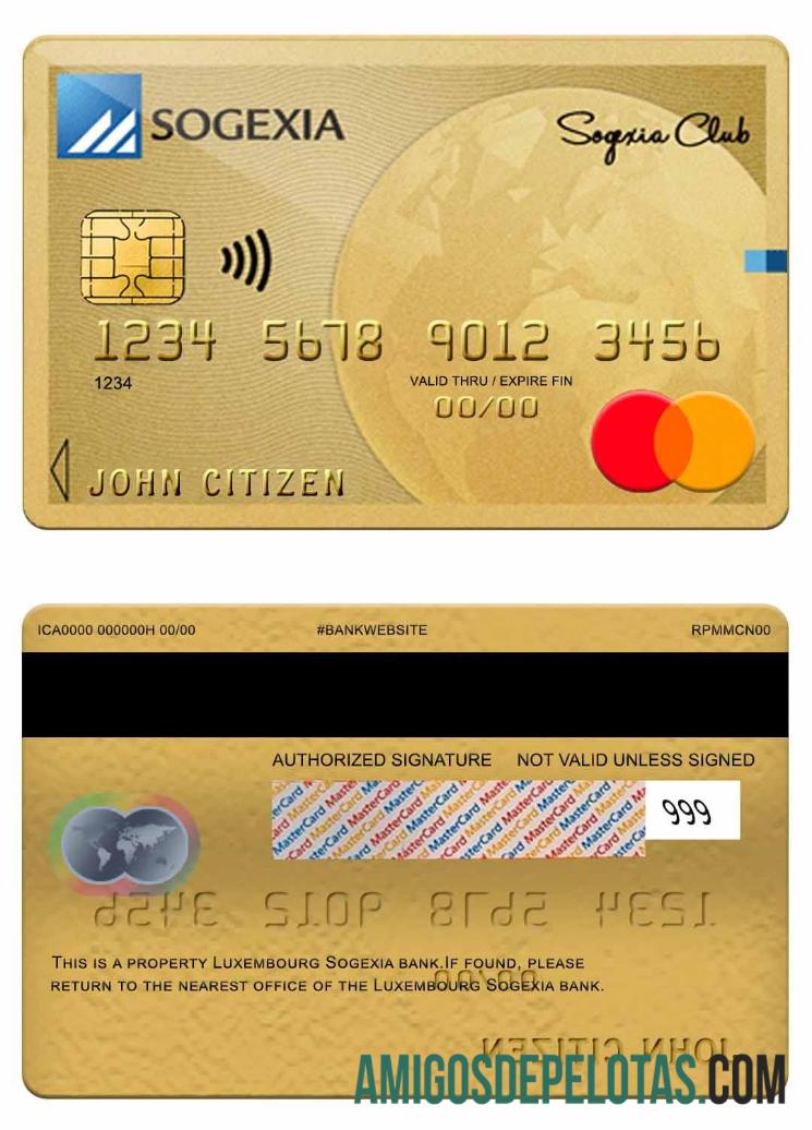 Luxembourg Sogexia Bank Mastercard real example
